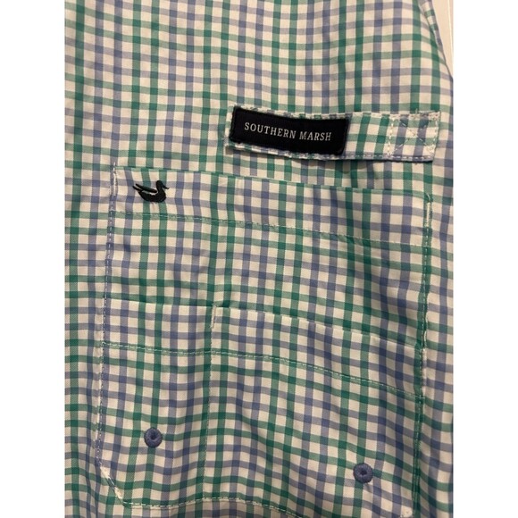 Southern Marsh Men's Button Shirt Large Fieldtec Fishing Outdoor Vented Plaid - Picture 4 of 5